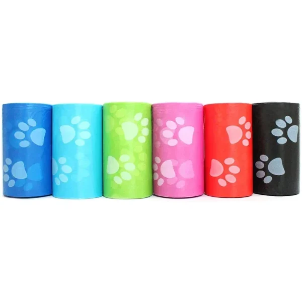 120 Rolls Dog Poop Bag Outdoor Cleaning Poop Bag Outdoor Clean Pets Supplies for Dog 15Bags/Roll Refill Garbage Bag Pet Supplies 2