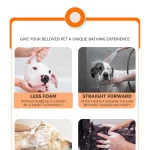 Dog Bathing Brush Pet Massage Brush Shampoo Dispenser Soft Silicone Brush Rubber Bristle for Dogs and Cats Shower Grooming Tool 7