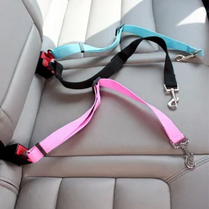 Adjustable Pet Cat Dog Car Seat Belt Pet Seat Vehicle Dog Harness Lead Clip Safety Lever Traction Dog Collars Dog Accessoires 1