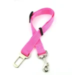 Adjustable dog seatbelt pink