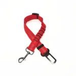 Adjustable dog seatbelt red