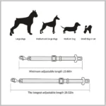 Adjustable dog seatbelt sizing guide