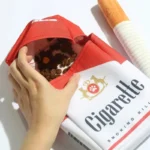 Cigarette plush dog toy
