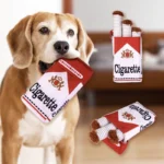 Cigarette plush dog toy