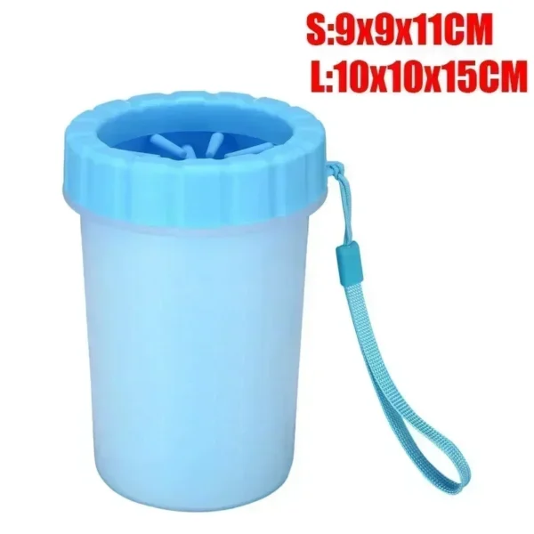 Dog paw cleaner blue size