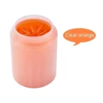 Dog paw cleaner orange