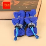 Waterproof dog shoes blue