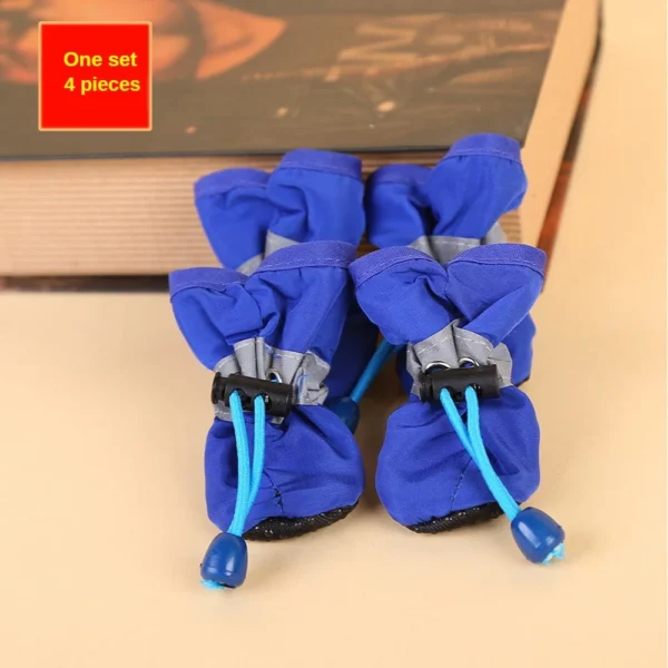 Waterproof dog shoes blue