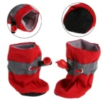 Waterproof dog shoes red