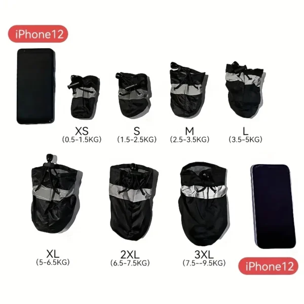 Waterproof dog shoes size guide