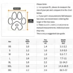 Waterproof dog shoes sizing guide