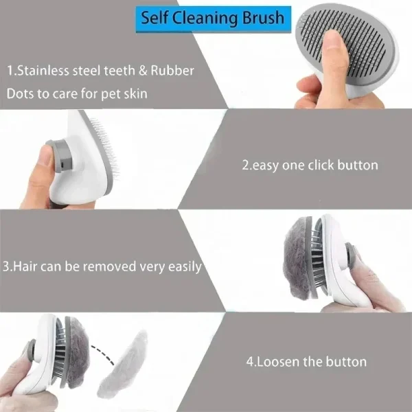 Self-Cleaning Pet Grooming Brush 6