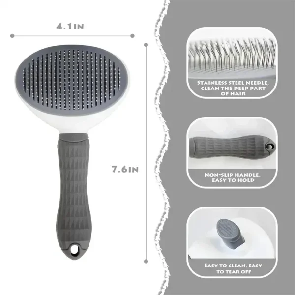 Self-Cleaning Pet Grooming Brush 4